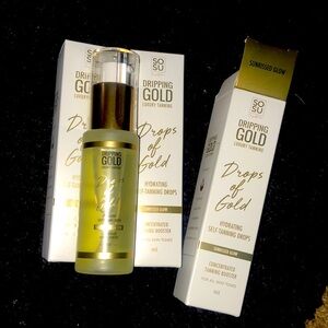 SOSU Dripping gold DROPS OF GOLD hydrating self-tanning drops bnib x3